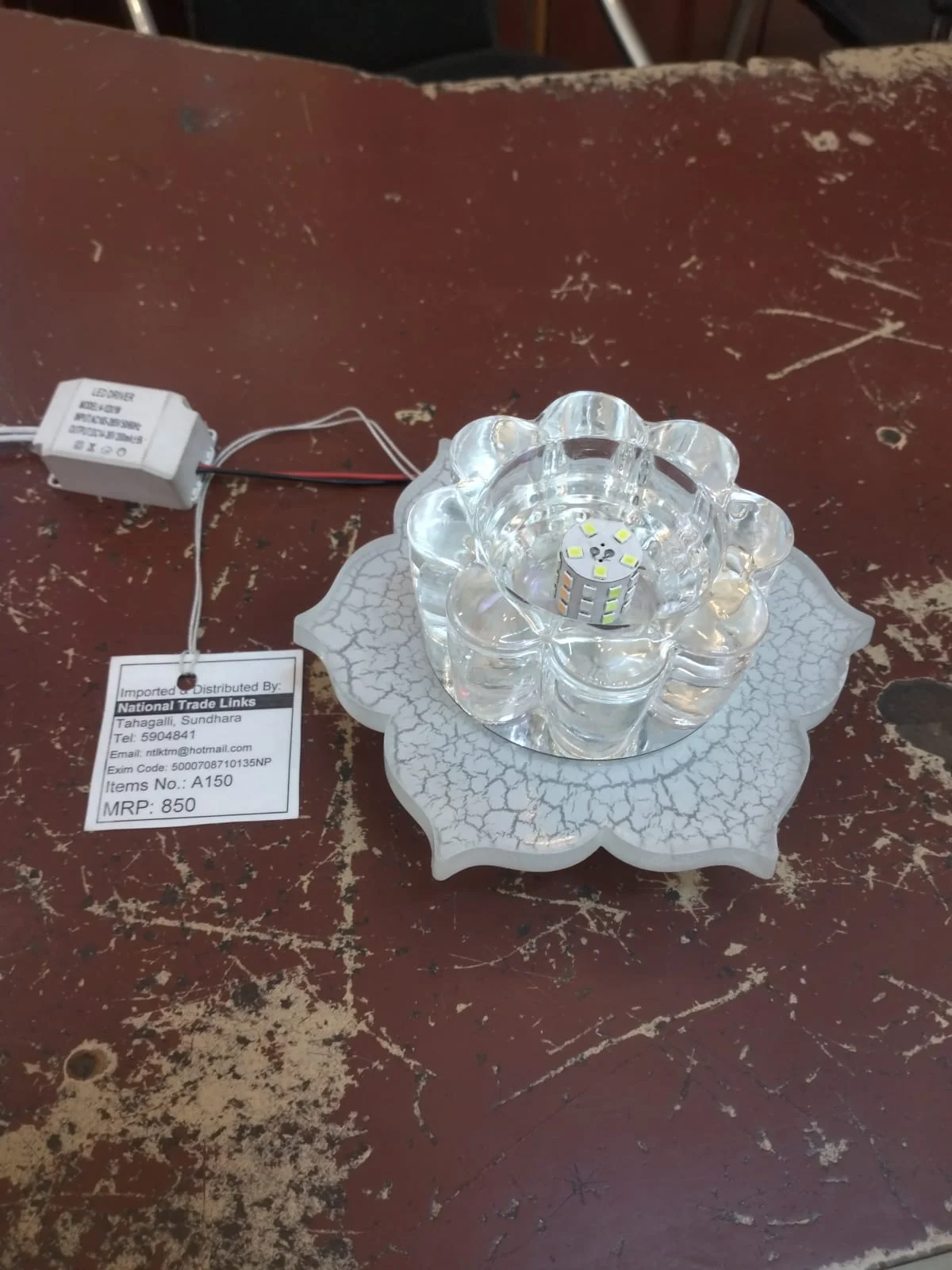 Modern Lotus Crystal Flush Mount LED Ceiling Light - image 2