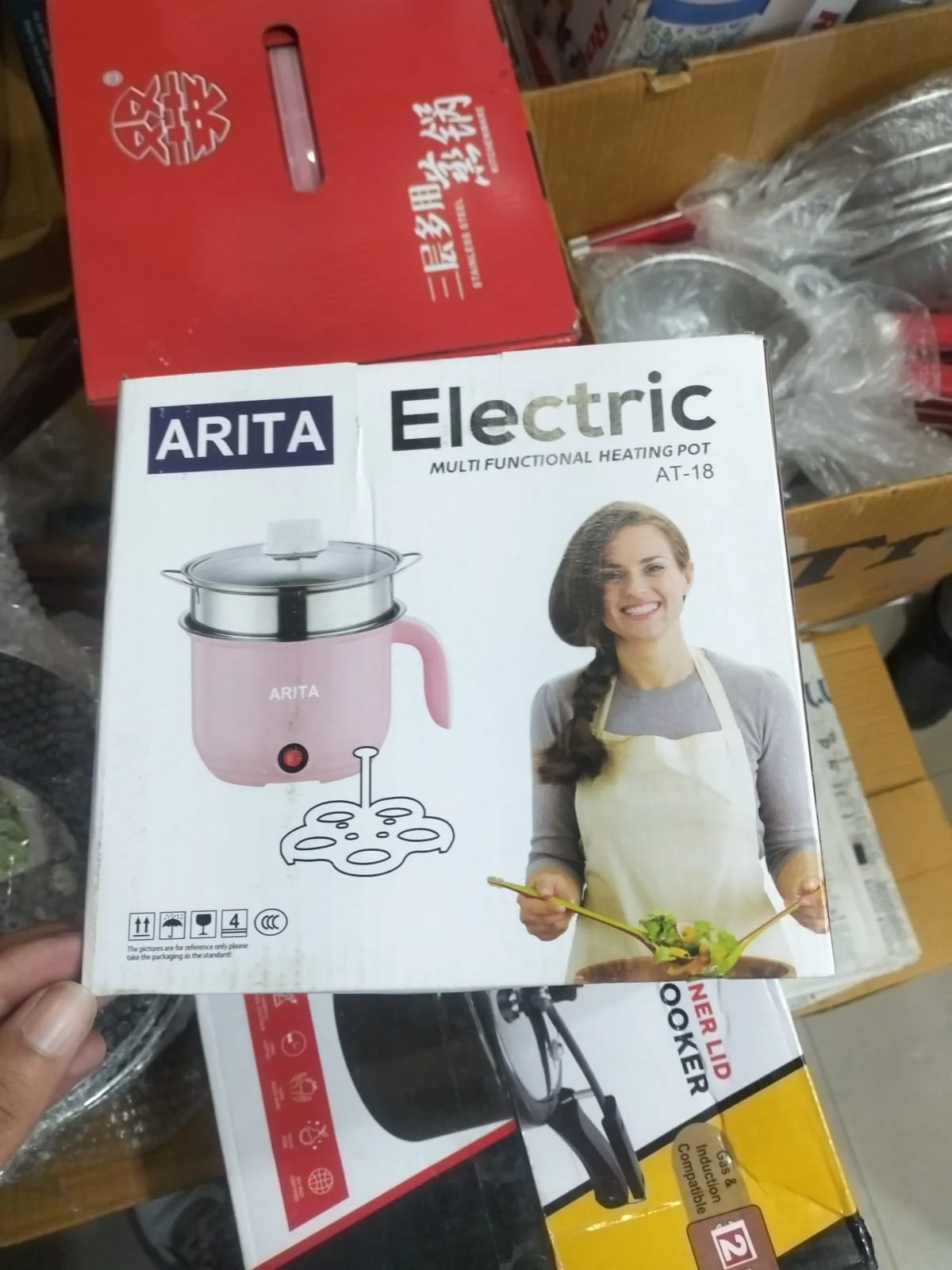 Arita Electric Multifunctional Heating Pot AT-18 (Pink) - image 3