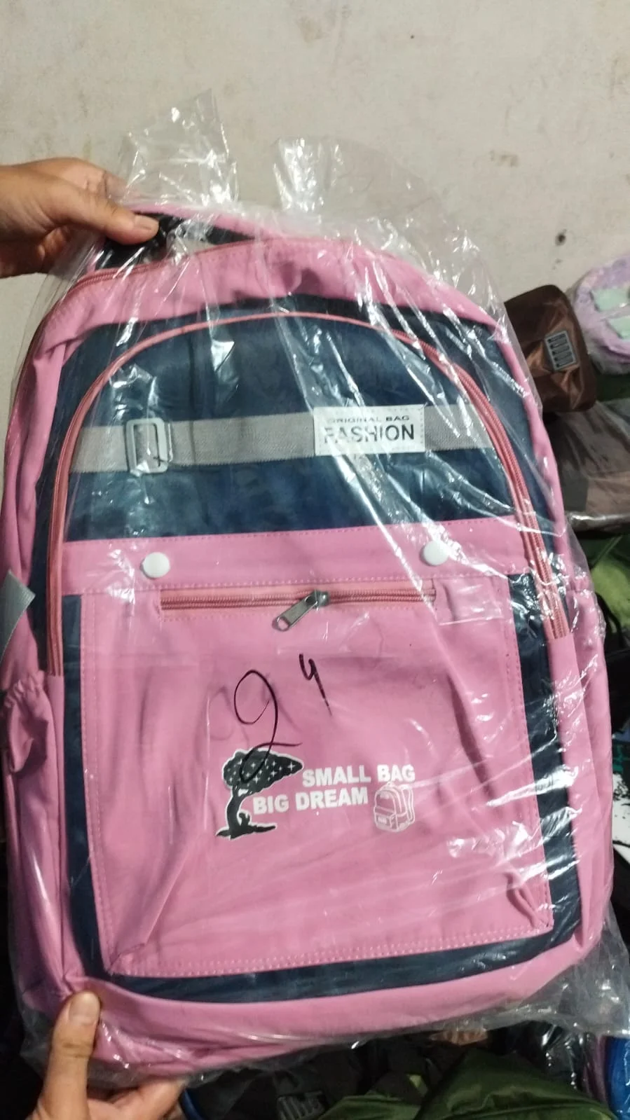 Korean Style Pink Girl School Backpack  - image 2
