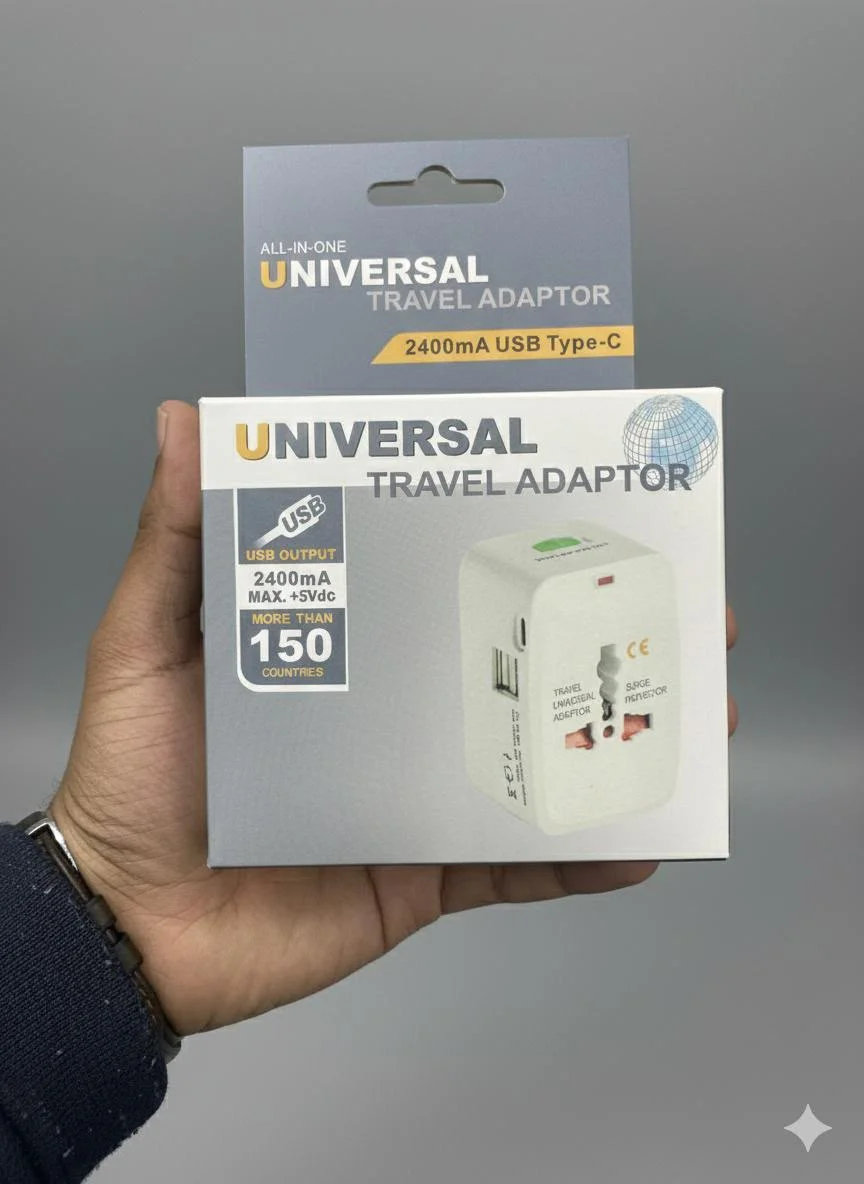 All-in-One Universal Travel Adapter with 2400mA USB Type-C Output - image 2