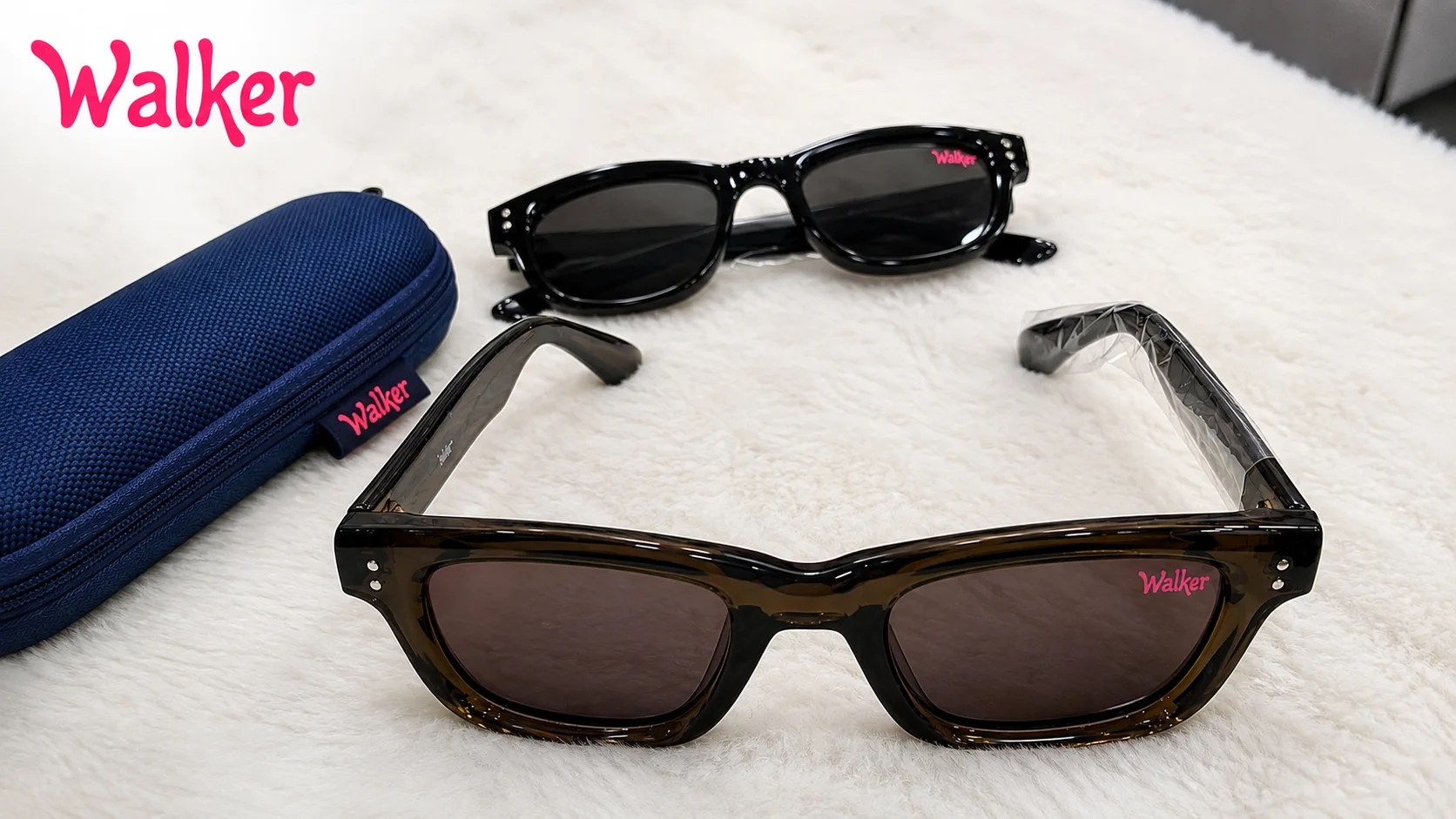 Walker Brand Stylish Sunglasses with Protective Case UV Protection Eyewear - image 3
