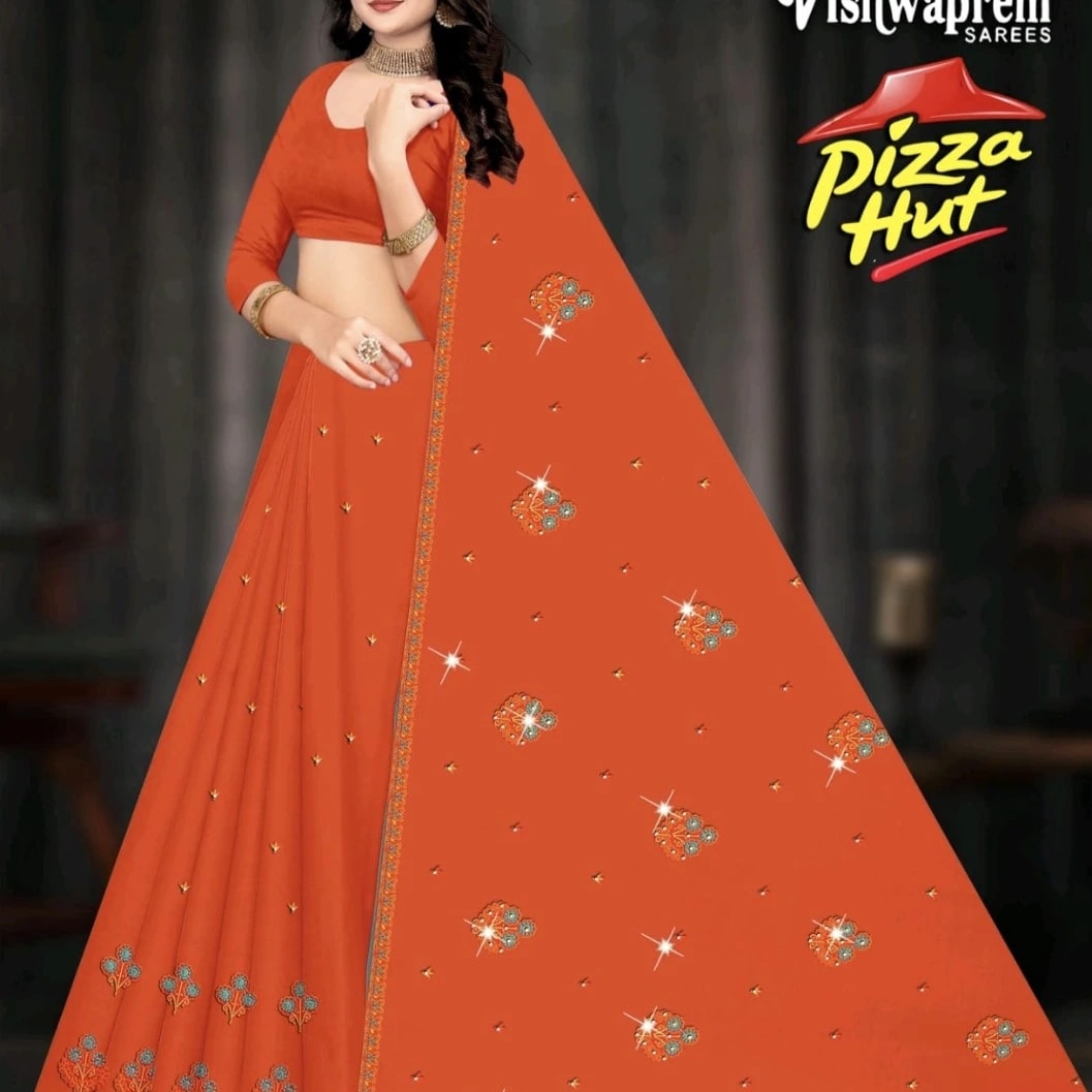 Wholesale Designer Embroidered Saree Collection for Women | Fancy Party Wear Stone Work Saree with Blouse Piece | Multi-Color Ethnic Wear - image 8