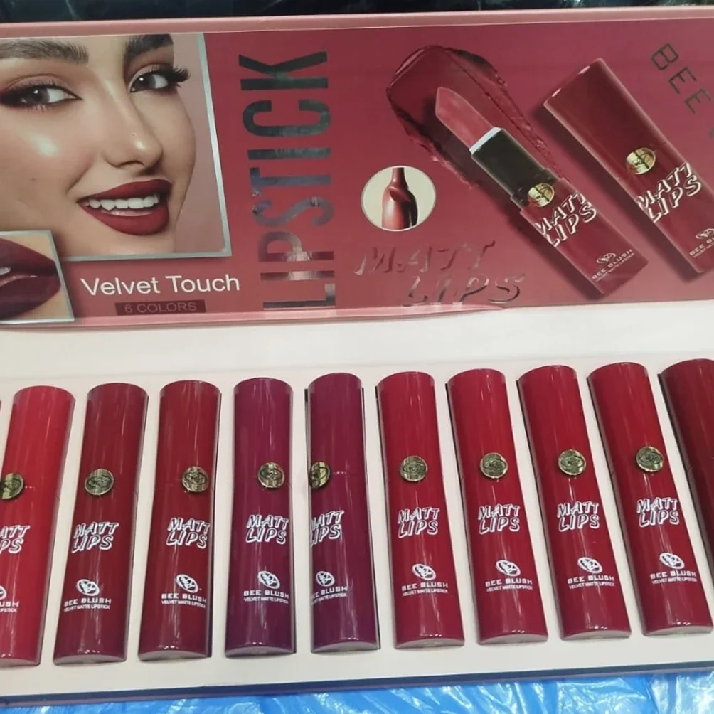 Bee Blush Matt Lips Velvet Touch Lipstick Set (Pack of 12) - image 2