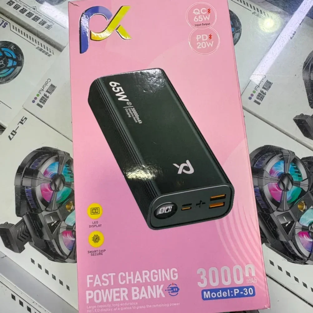 PK 30000mAh Fast Charging Power Bank (Model P-30) | 65W High-Speed Output & PD 20W - image 2