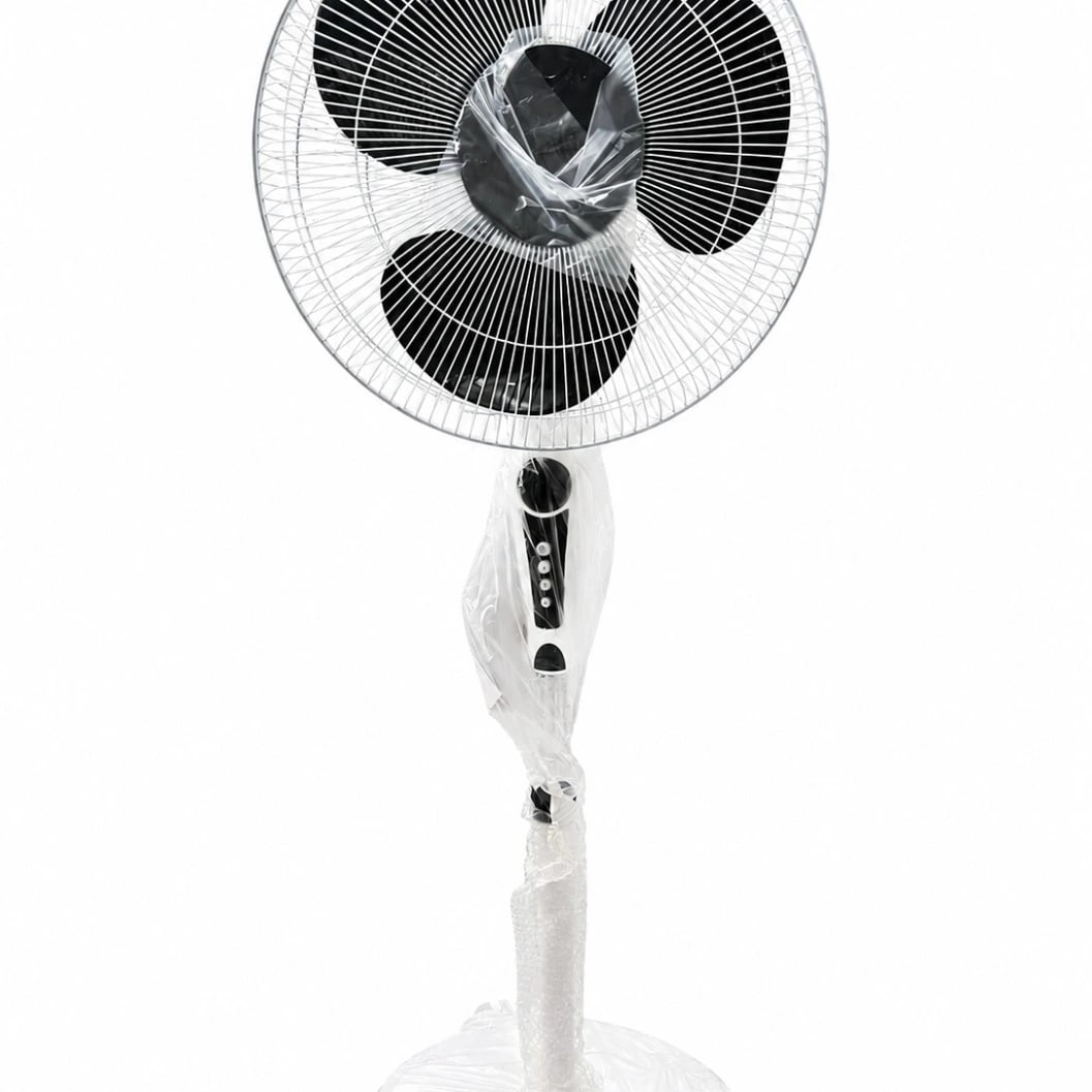 16-Inch High-Speed Pedestal Fan – Adjustable Stand Fan with 3-Speed Control (White & Black) - image 3