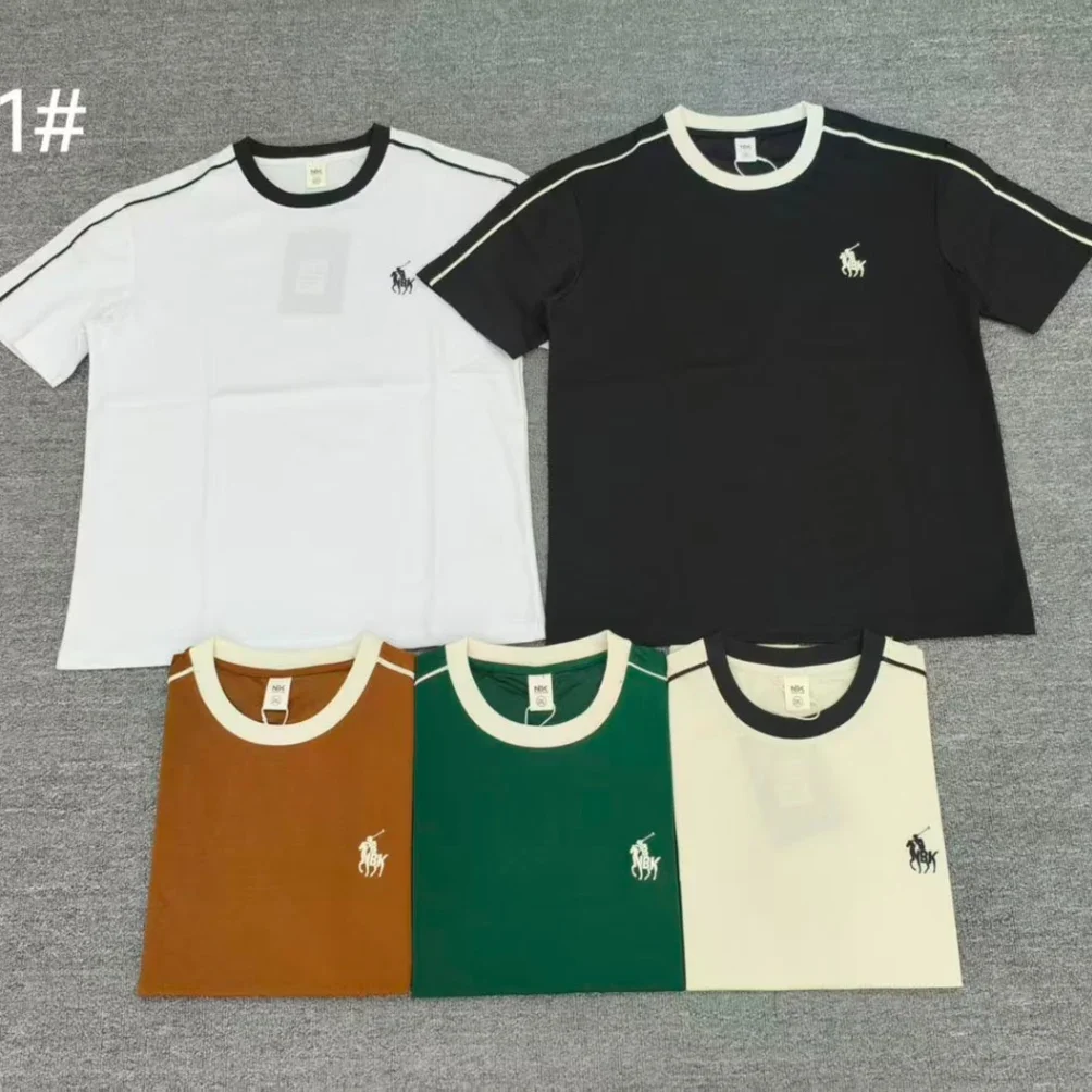 NBK Men's Premium Contrast Round Neck T-Shirt | Half Sleeve Cotton Casual Tee | Model 6611  denim tshirt  - image 2