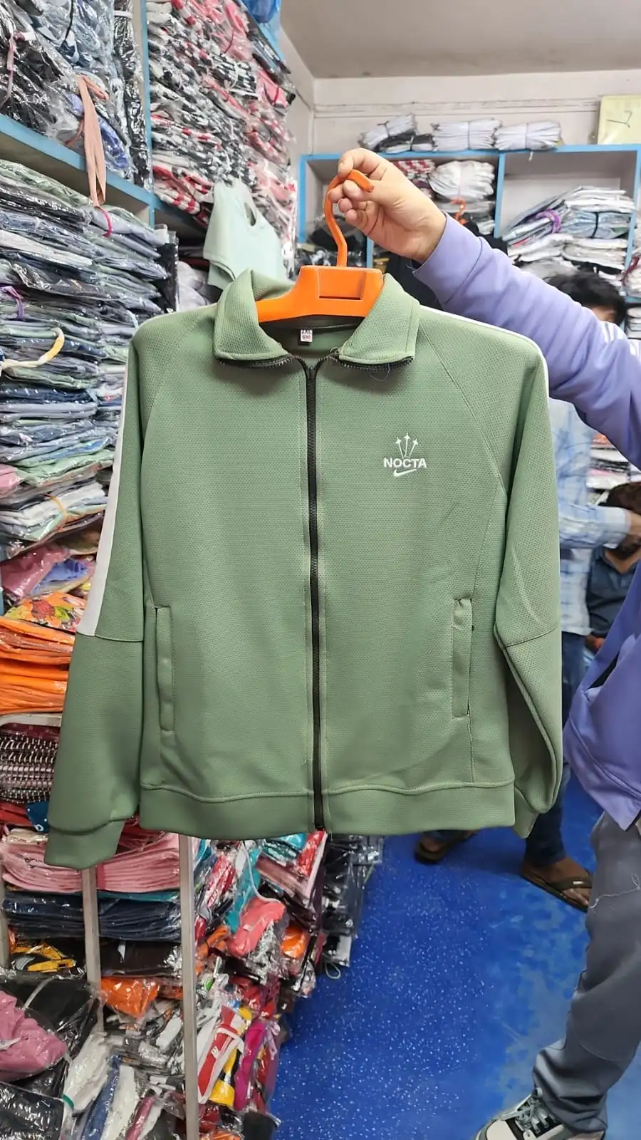 Nike x Drake NOCTA Men's NRG Full-Zip Knit Top (Oil Green) - image 2