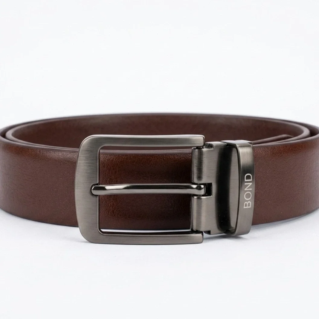 Brown Leather BOND Belt - image 2