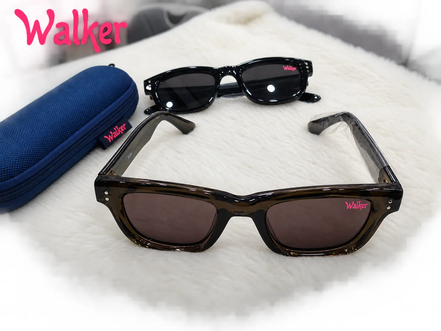 Walker Brand Stylish Sunglasses with Protective Case UV Protection Eyewear - image 2