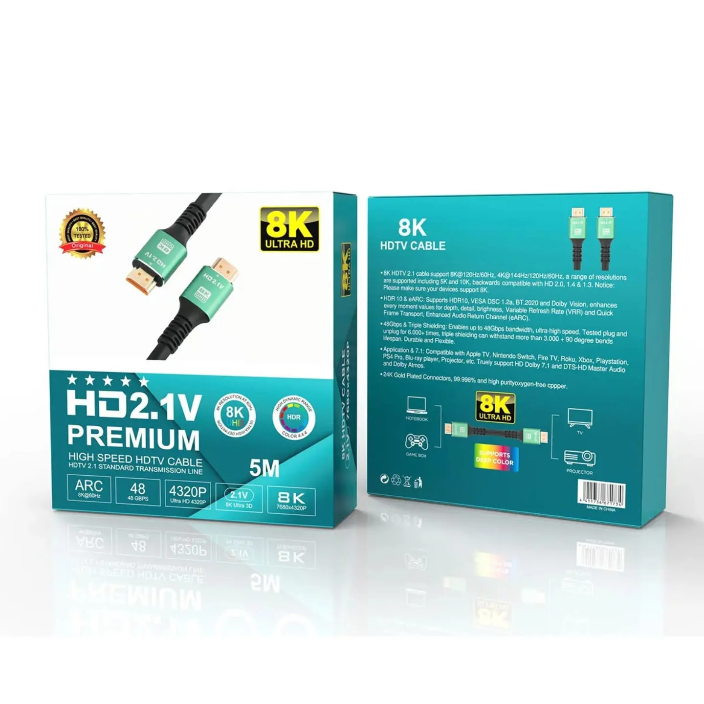 Premium 8K Ultra HD HDMI 2.1 High-Speed Cable (5 Meters) - image 2