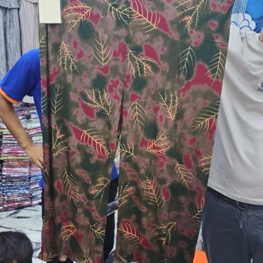 Printed Leaf Pattern Trousers - image 2
