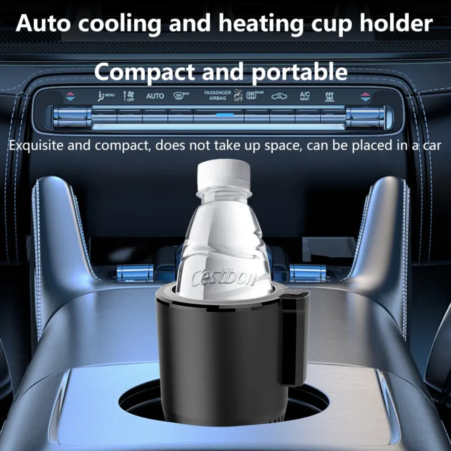 Smart Cooling & Heating Car Cup Holder | 2-in-1 Temperature Control | Portable Auto Cup Warmer & Cooler for Car | USB Powered - image 5