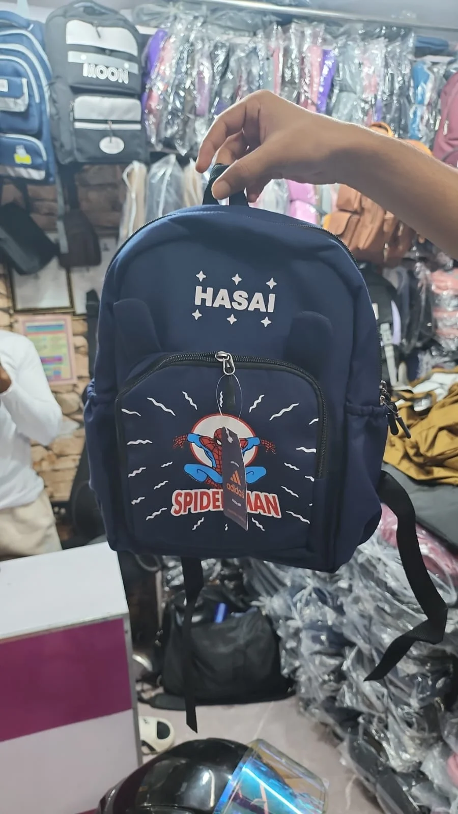 Spiderman Printed Kids School & Casual Backpack (Blue) - image 2
