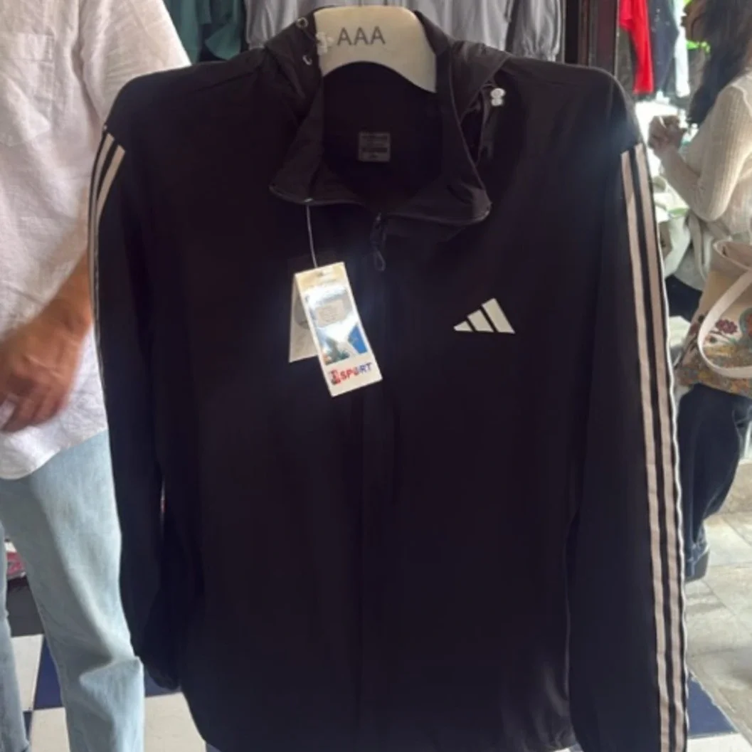 Adidas Men's Black Hooded Sportswear Track Jacket - image 2