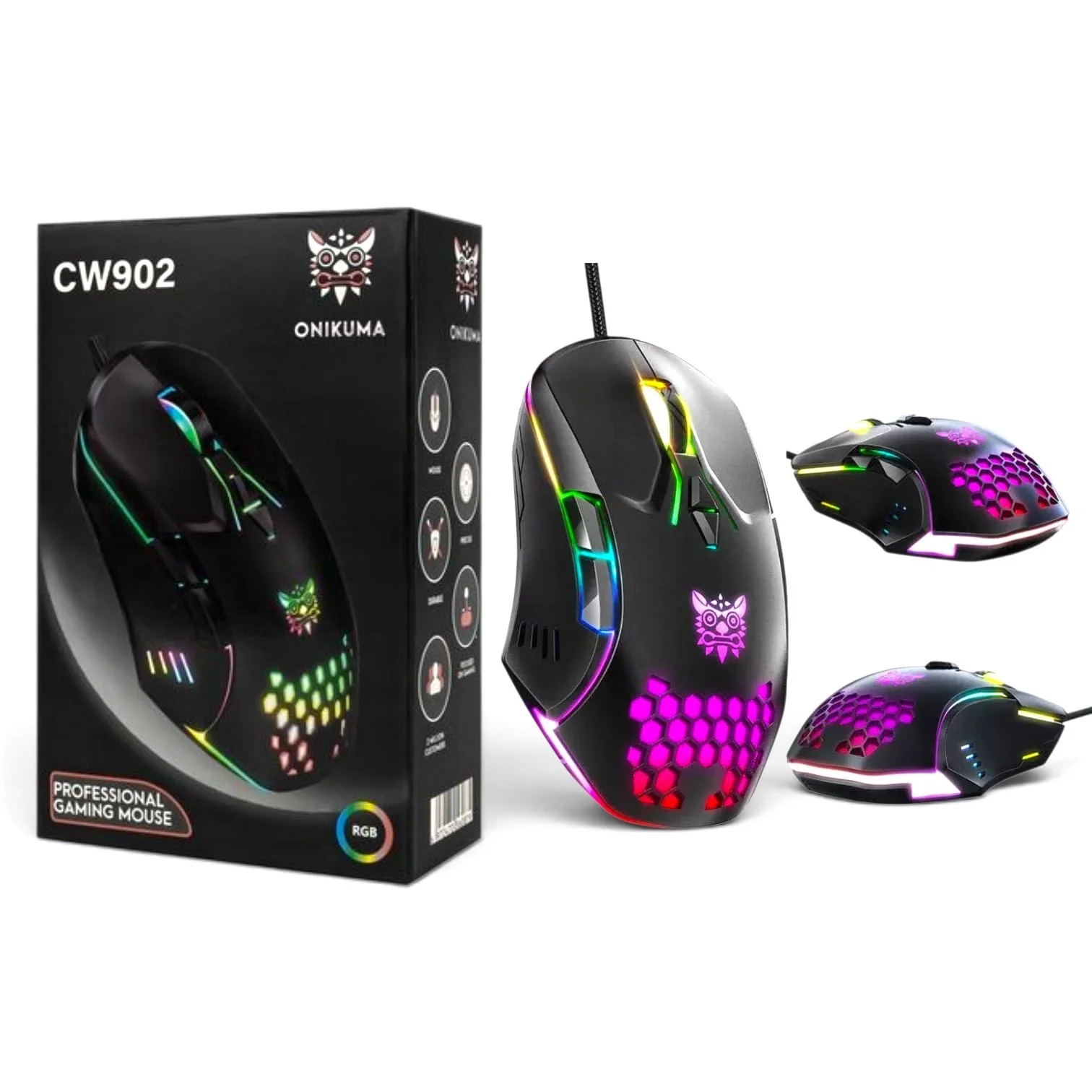 ONIKUMA CW902 Professional Wired RGB Gaming Mouse (6400 DPI) - image 2