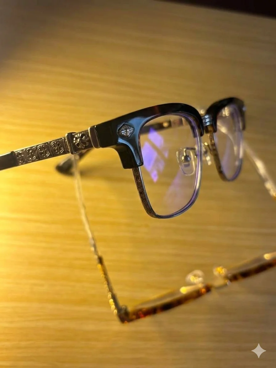 Luxury Gothic Clubmaster-Style Glasses - image 2