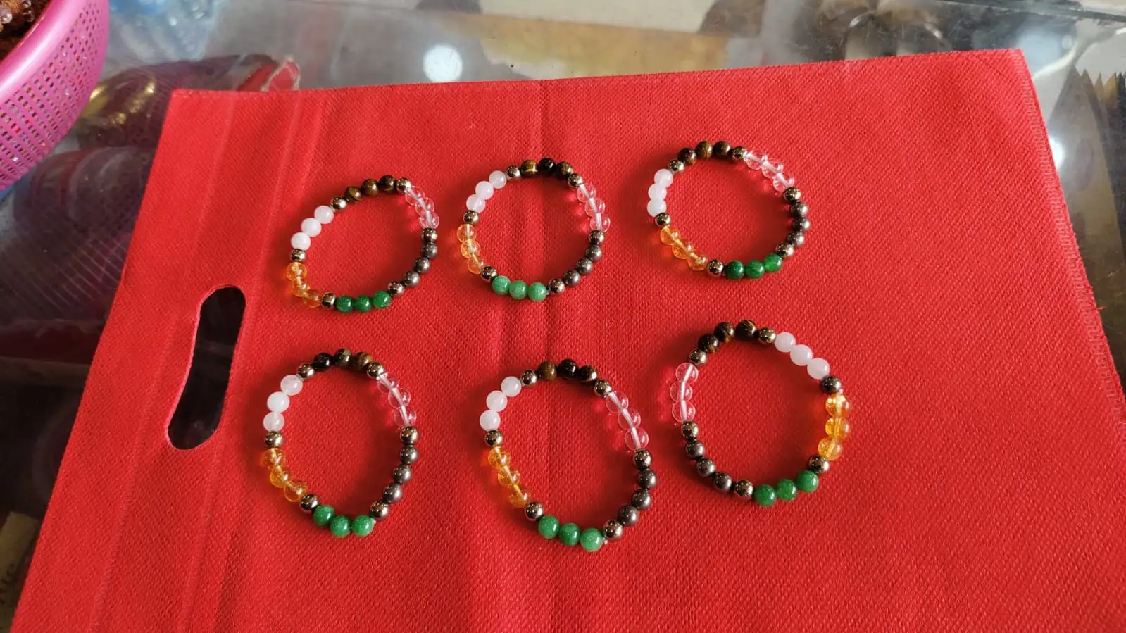 Wholesale Lot of 6 Dhan Yog Gemstone Bracelets for Wealth & Abundance - image 2