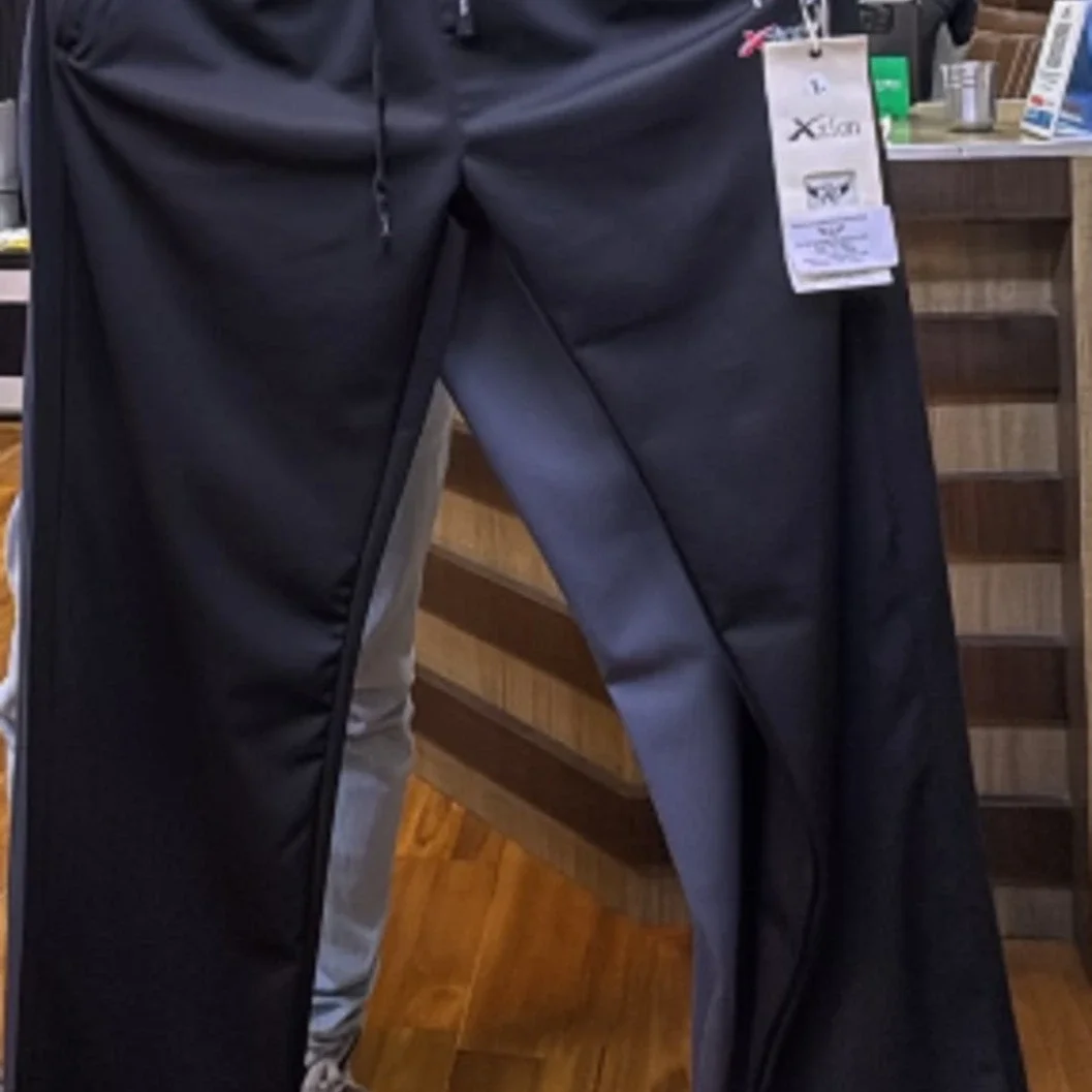 X-zion Black Athletic Joggers with Adjustable Drawcords - image 2