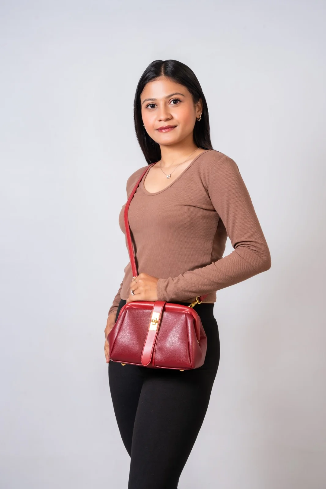 Ladies Dumpling Bag (PU Leather Material) - image 9