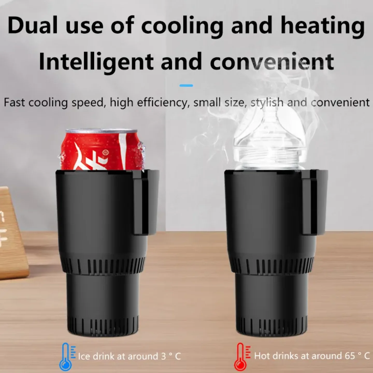 Smart Cooling & Heating Car Cup Holder | 2-in-1 Temperature Control | Portable Auto Cup Warmer & Cooler for Car | USB Powered - image 6