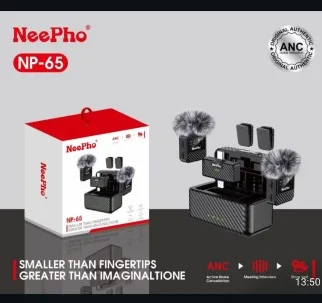 NeePho NP-65 Wireless Lavalier Microphone with ANC & Charging Case - image 2