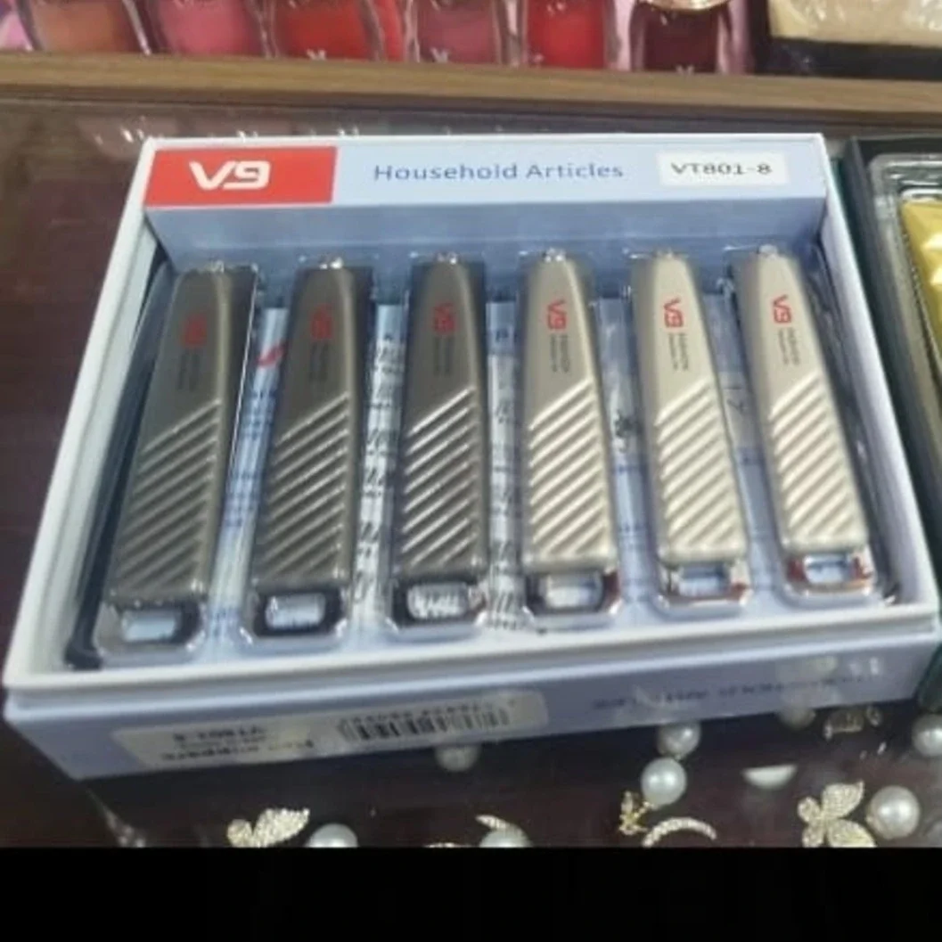 V9 Fashion Stainless Steel Nail Clipper Set (Pack of 6) - image 2