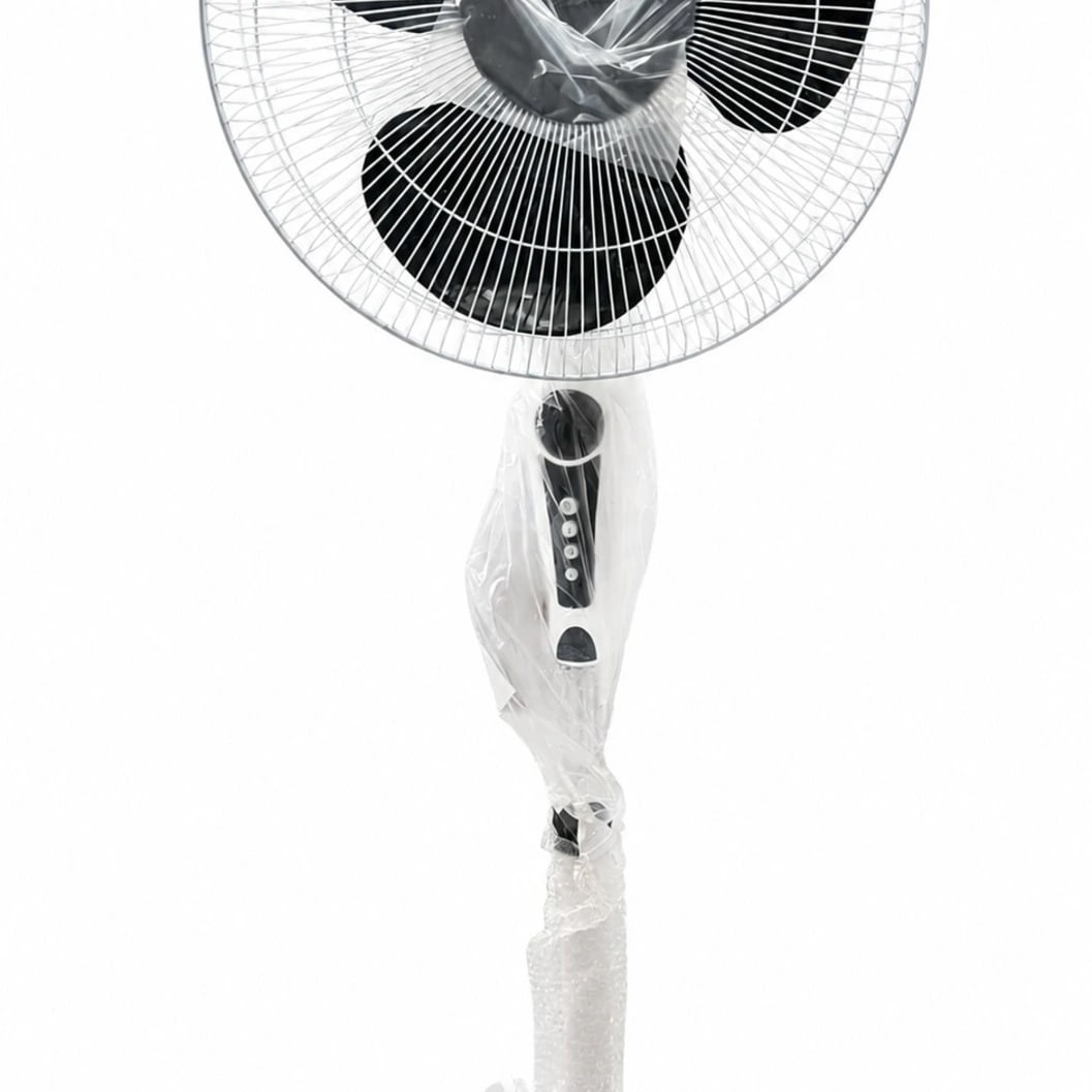 16-Inch High-Speed Pedestal Fan – Adjustable Stand Fan with 3-Speed Control (White & Black) - image 2