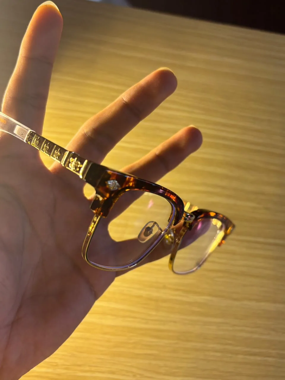 Luxury Gothic Tortoiseshell Clubmaster Glasses - image 2