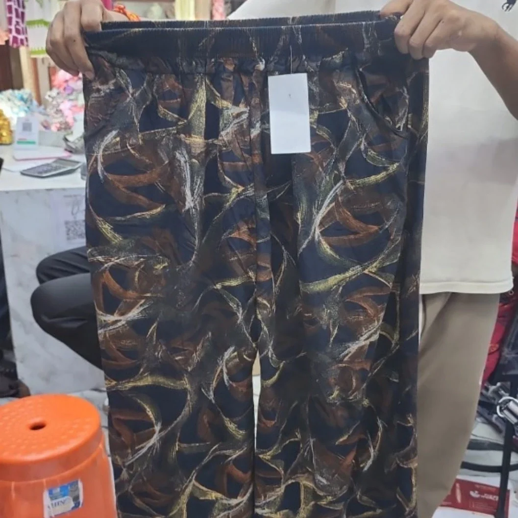 Abstract Print Drawstring Trousers - image 2