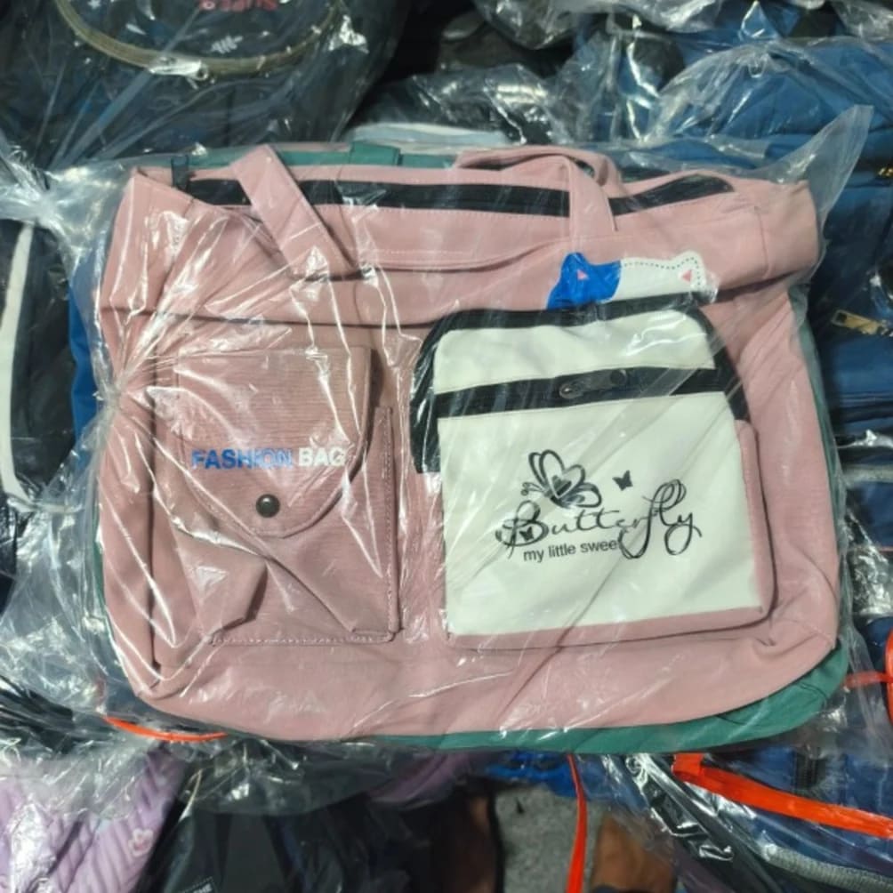 Butterfly 'My Little Sweet' Multi-Pocket Utility Tote Bag - image 3