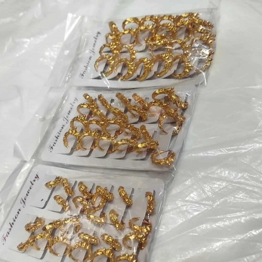 Gold-Plated Hoop Earrings(12 pair pack) - image 2