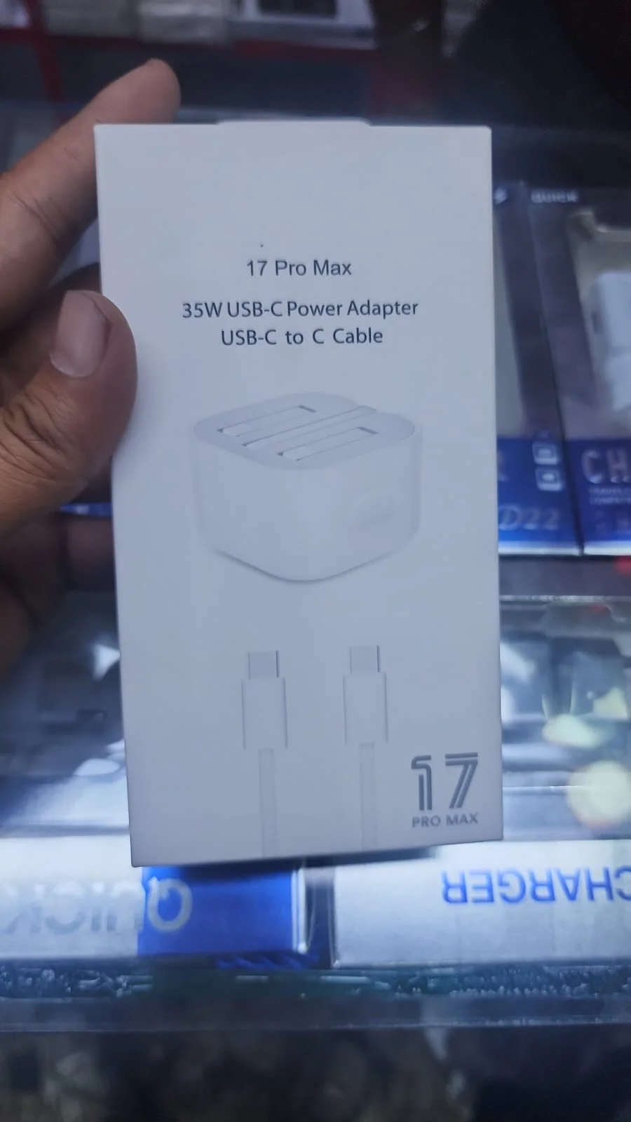 35W Dual USB-C Port Fast Power Adapter and USB-C to USB-C Cable Charger Set (17 Pro Max Compatible) - image 2