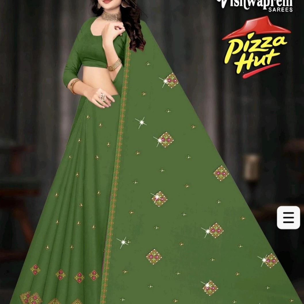 Wholesale Designer Embroidered Saree Collection for Women | Fancy Party Wear Stone Work Saree with Blouse Piece | Multi-Color Ethnic Wear - image 6