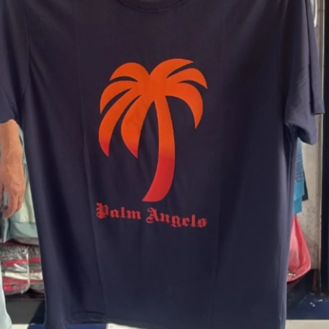 Palm Angels Men's Printed Navy Blue Cotton Crew-Neck T-Shirt - image 2