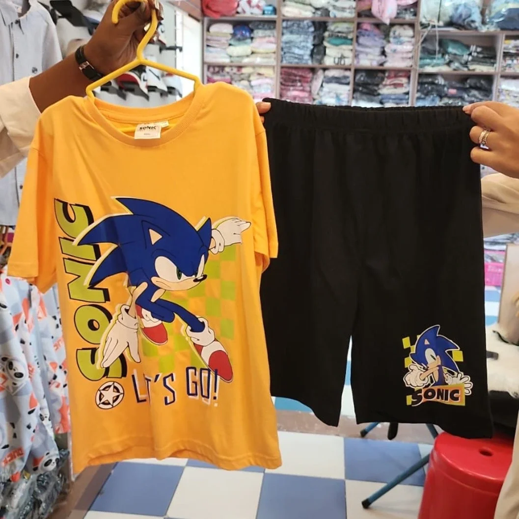 Kids Sonic the Hedgehog "Let's Go!" Graphic T-Shirt and Shorts 2-Piece Set - image 2