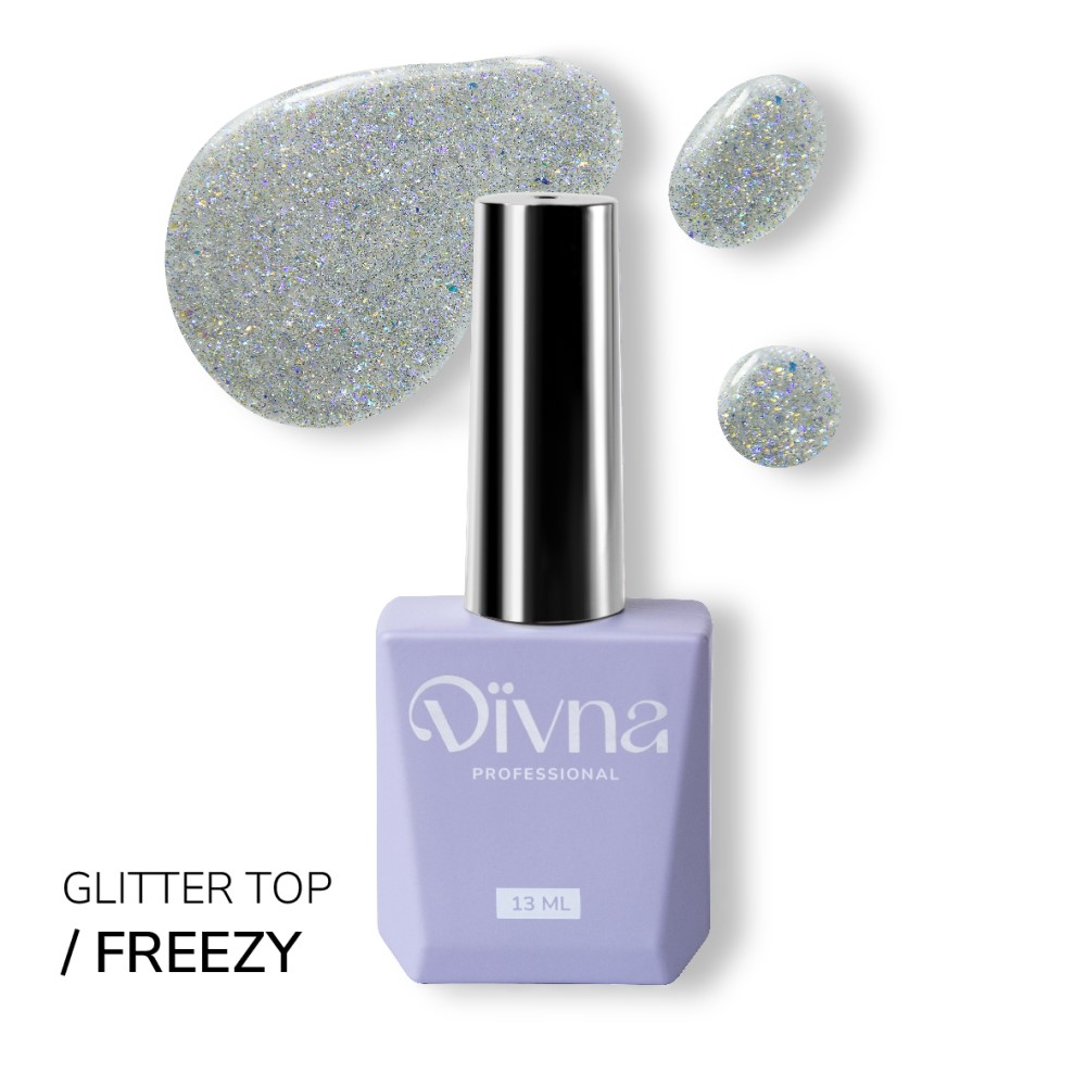 DIVNA Top Freezy 13 ml Odblaskowy top hybrydowy