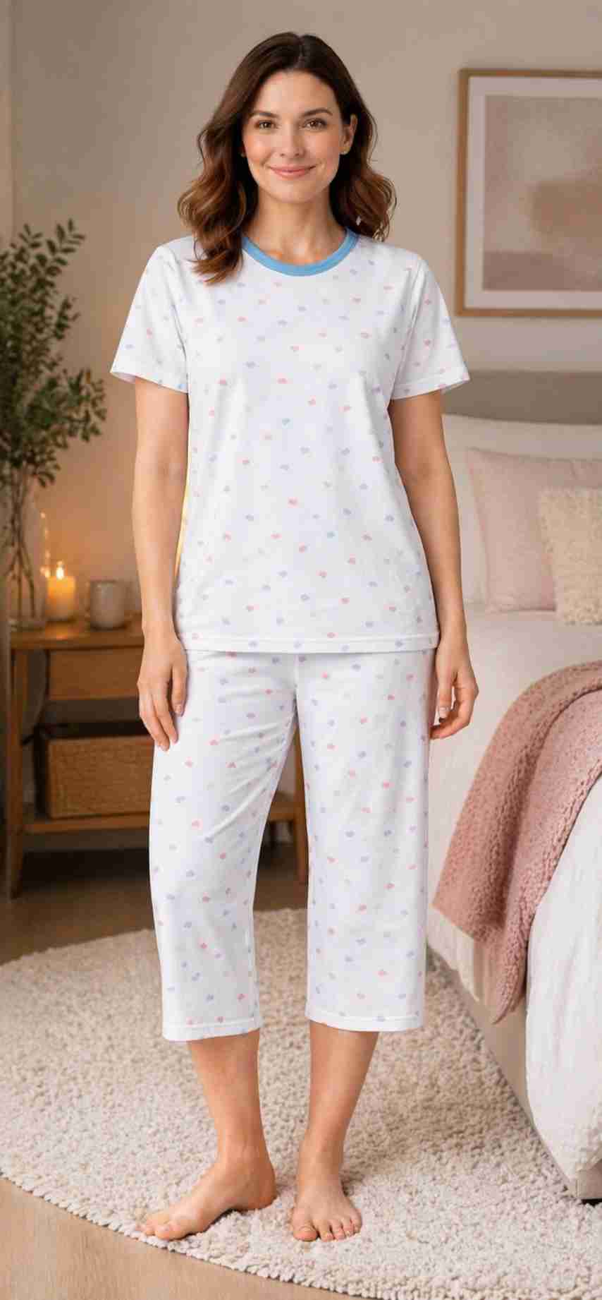 Pijama Manga Curta com Pescador