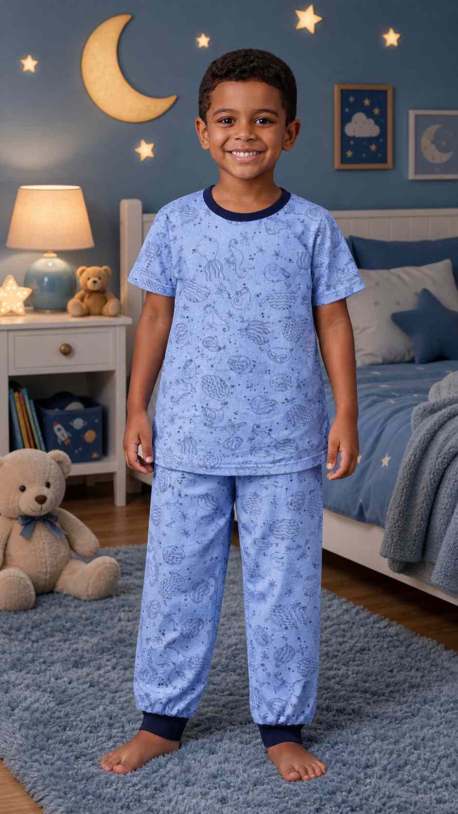 Pijama infantil Pijama Fundo do Mar da Pijamas Luneé