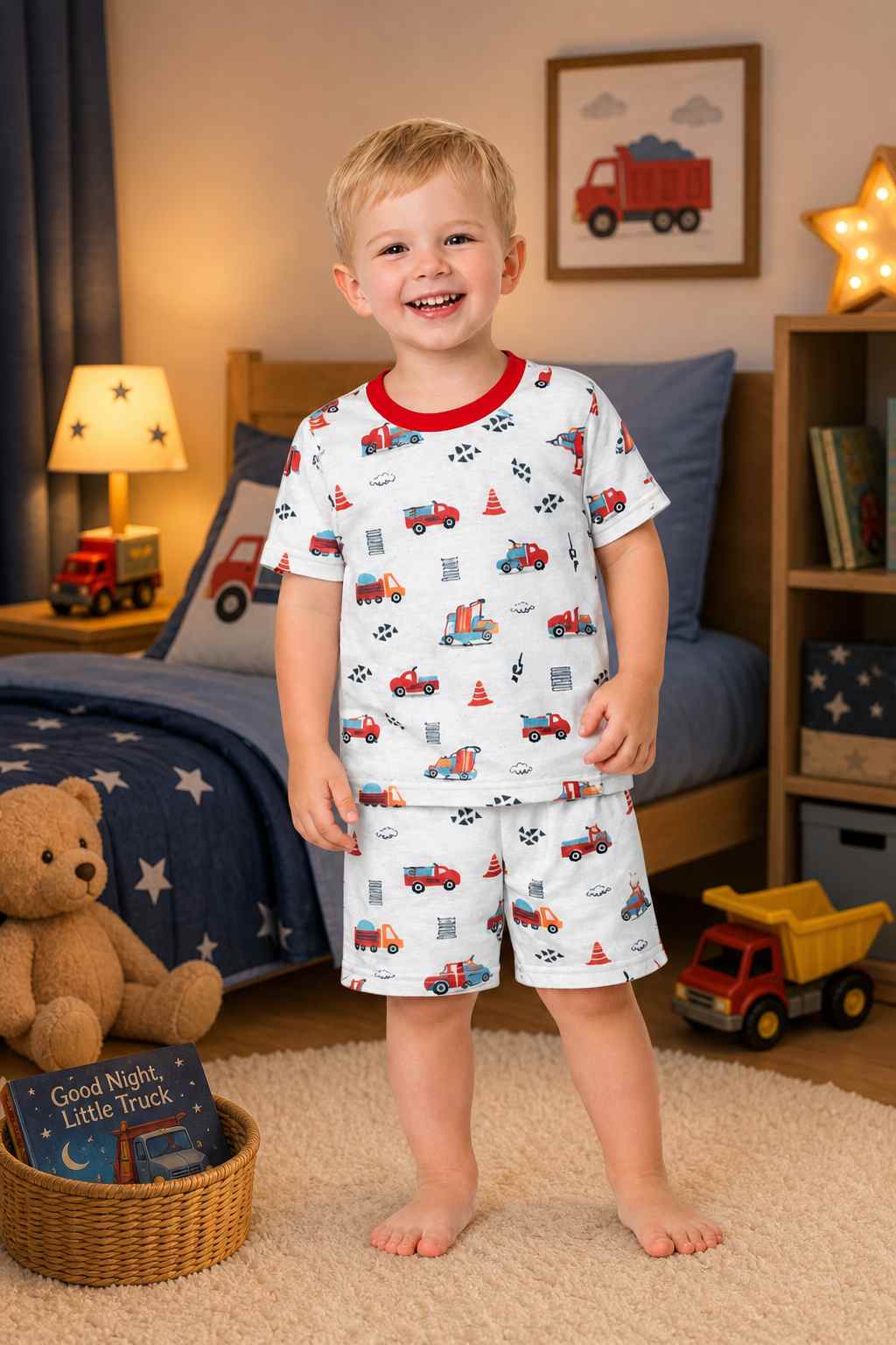 Pijama infantil Pijama Carrinhos Vermelhos da Pijamas Luneé