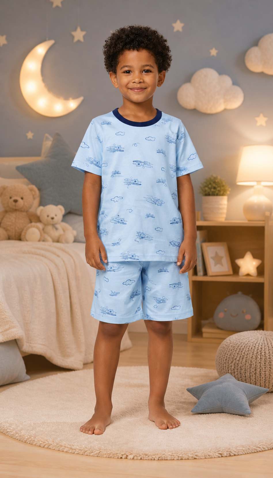 Pijama infantil Pijama Avião Azul da Pijamas Luneé