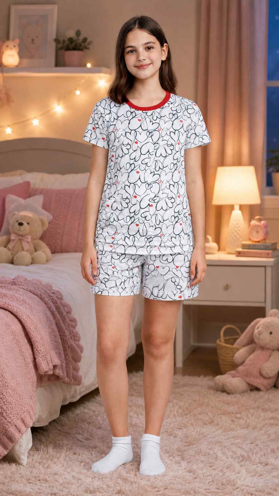 Pijama infantil Pijama Coração em Traços da Pijamas Luneé