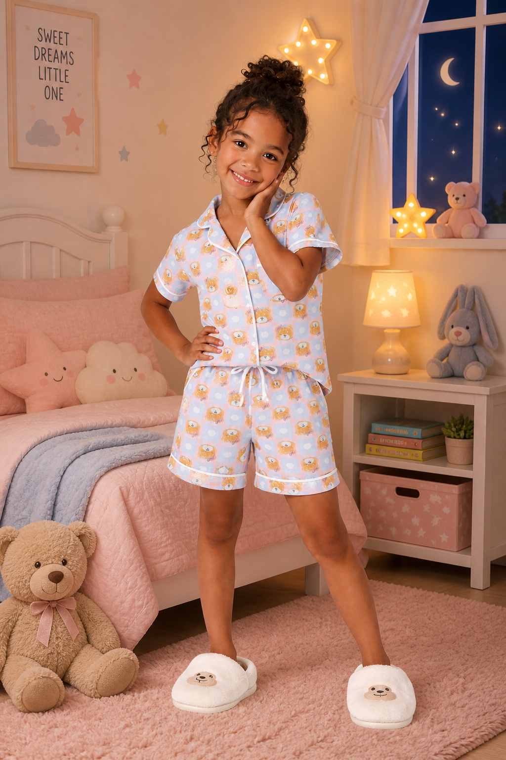 Pijama infantil Pijama Americano Urso com Lacinho da Pijamas Luneé