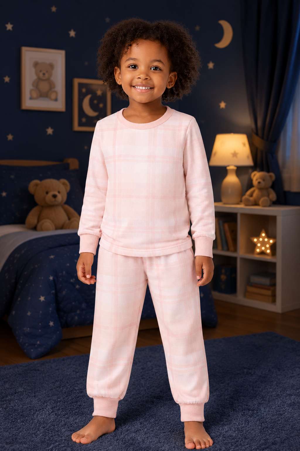 Pijama infantil Pijama Rosa Listrado da Pijamas Luneé