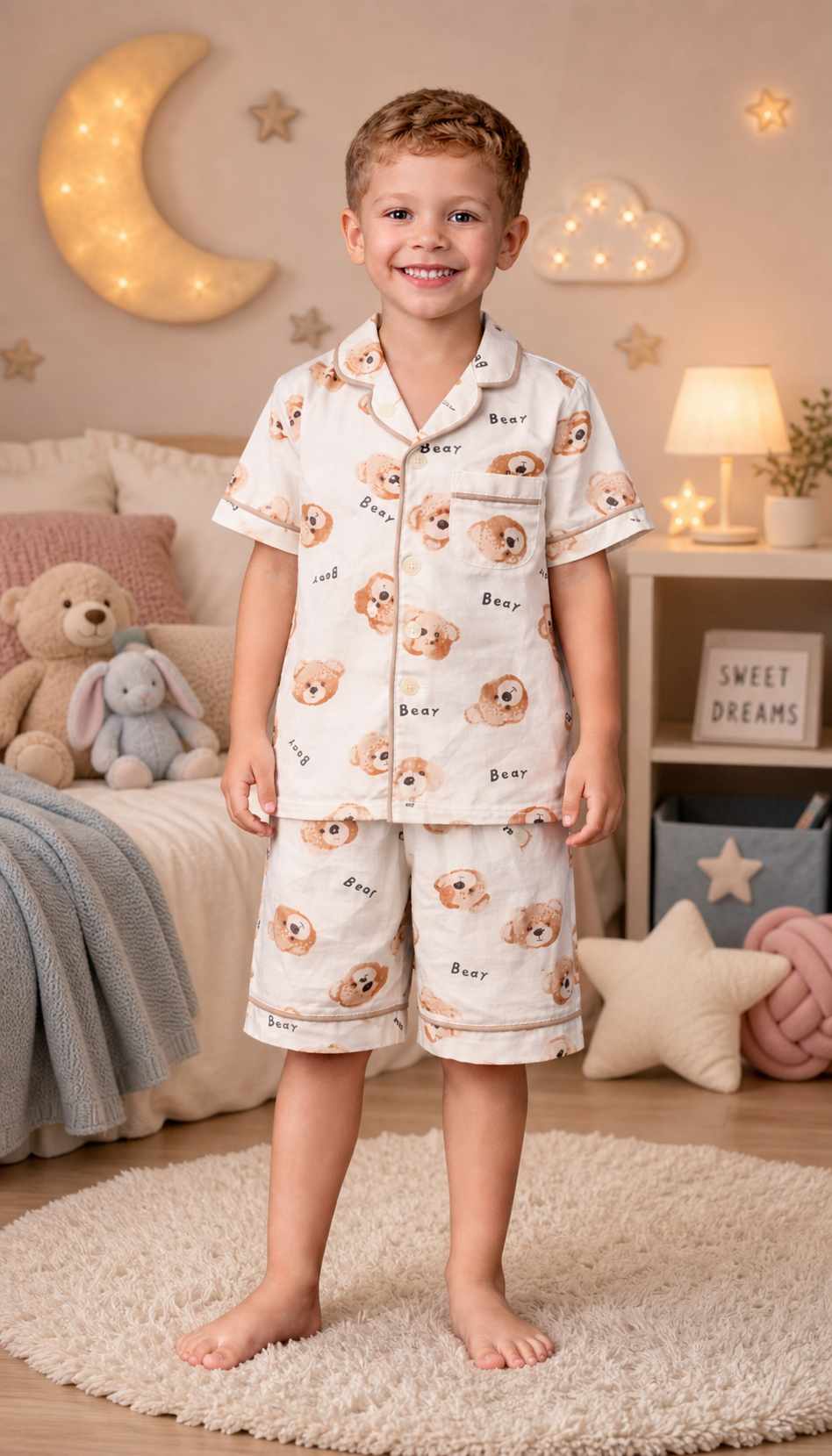 Pijama infantil Pijama Americano de Ursinho da Pijamas Luneé