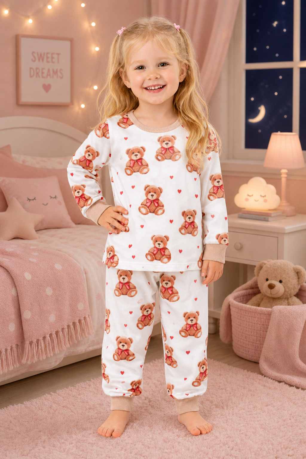 Pijama infantil Pijama Ursinho com Laço da Pijamas Luneé