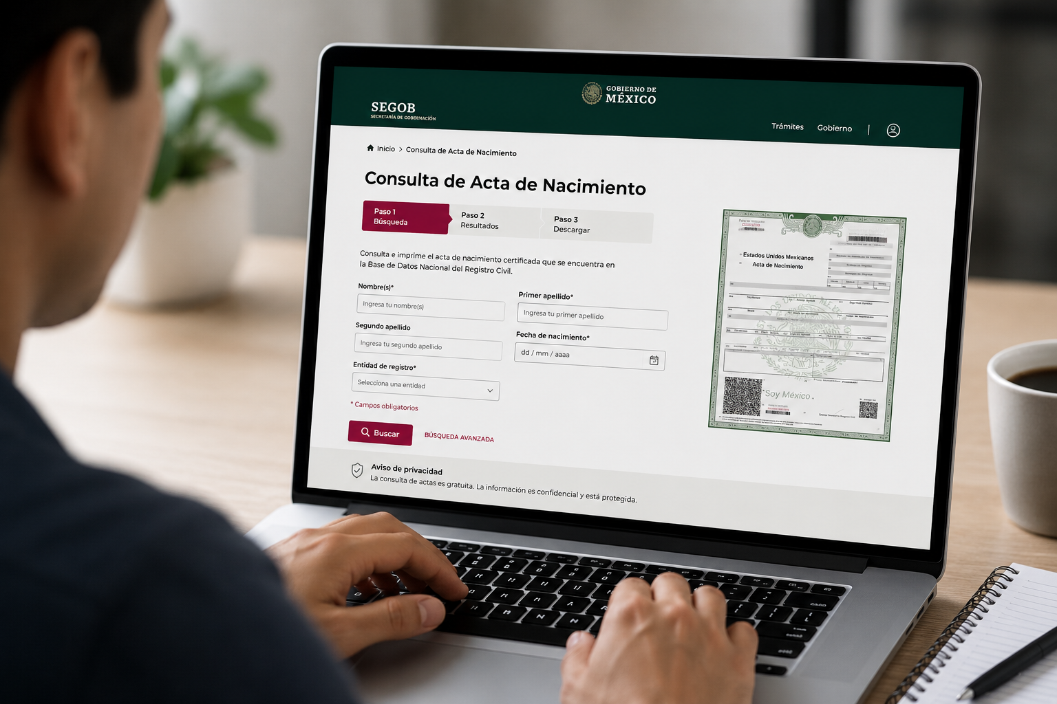 Acta de Nacimiento