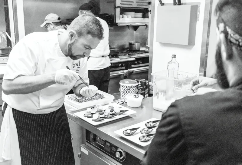 chef Kapernaros hard work card pic