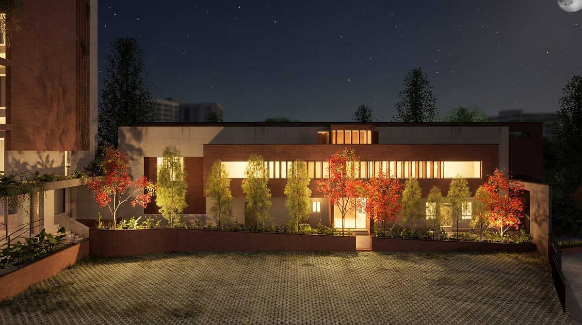 Front view of SSE Office Block Phase-1 (Night).jpg