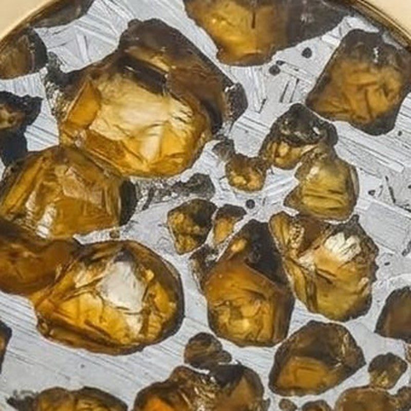 Sericho pallasite olivine, macro