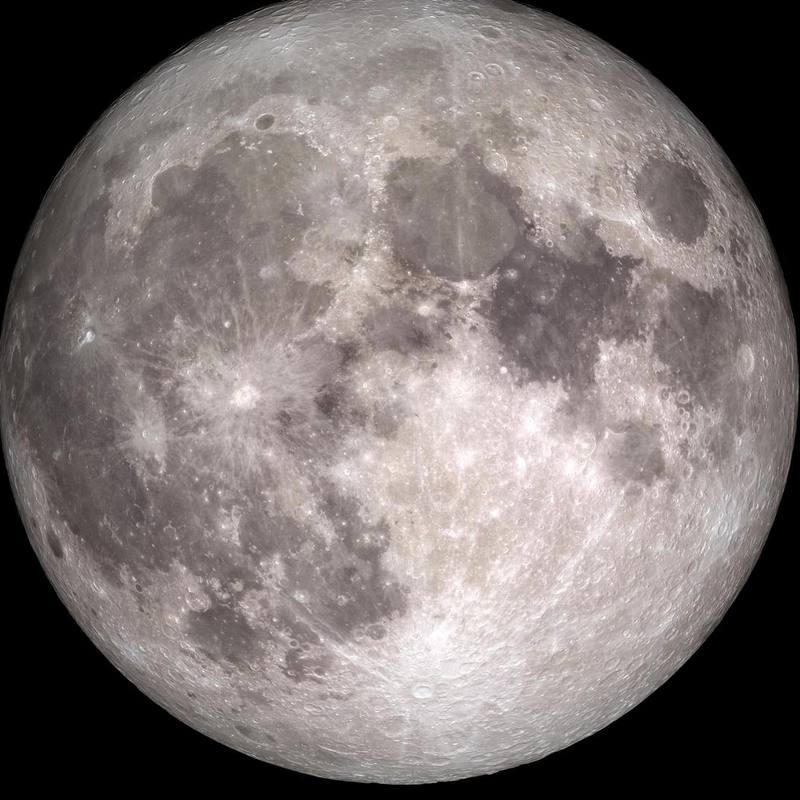 The full Moon, NASA Lunar Reconnaissance Orbiter data